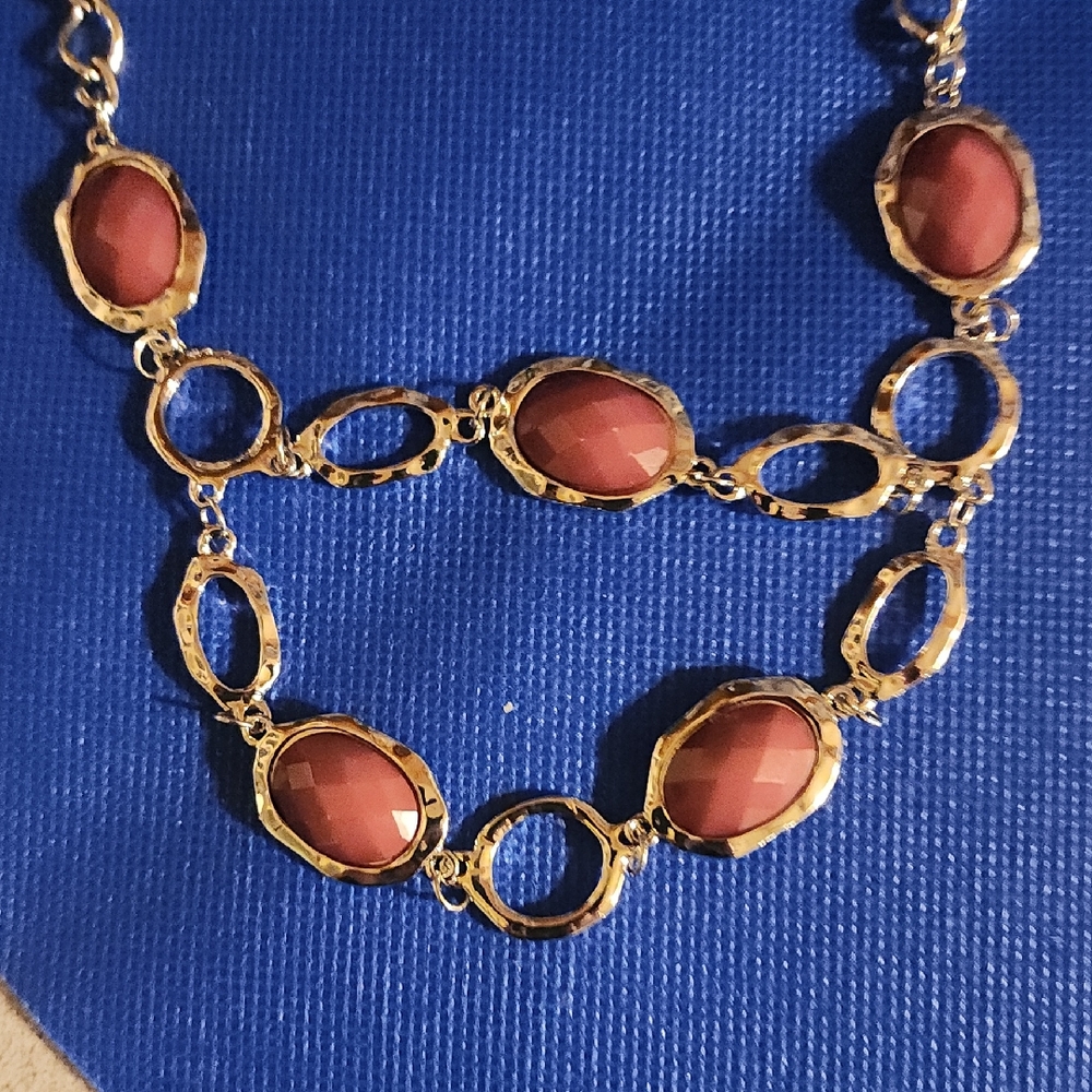 Elegant Silver Toned 18 Inch Necklace With Purple Stones